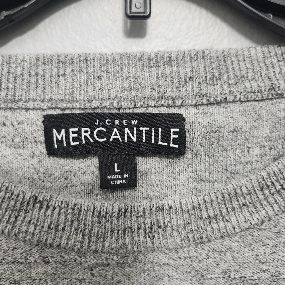 J.crew mercantile men's pullover crew neck sweater size large gray
